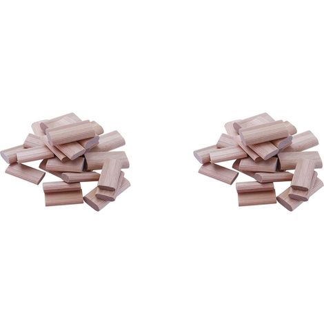 200 PièCes de Connecteurs de Chevilles en Bois Domino de 10 Mm, Bouchons en Bois de HêTre, Connecteurs D'ÉPissure de Meubles en Bois (1/5)
