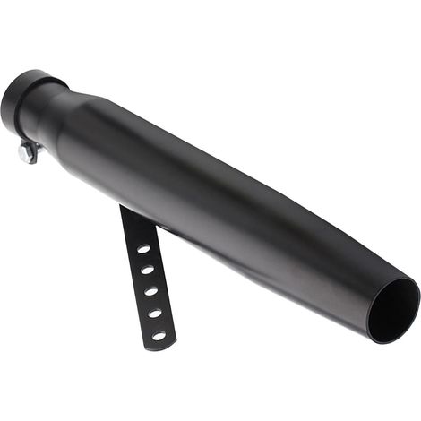 Silencieux d'échappement moto en acier inoxydable, silencieux anti-bruit universel pour motocyclette Type B Noir (1/5)