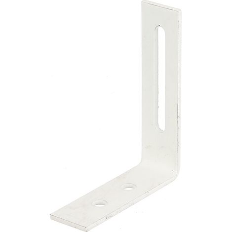 Équerre réglable – avec trou oblong – Plastifiée blanche – 65 x 80 x 20 mm – Marque