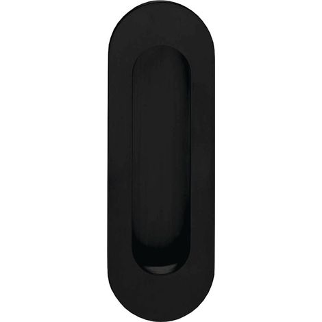 INTERSTEEL Schiebetürmuschel 4476 VA schwarz ov.bl.L.120mm B.40mm - 23447681 (1/3)