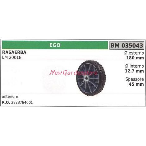 Ruota anteriore rasaerba tagliaerba tosaerba EGO LM 2001E 035043