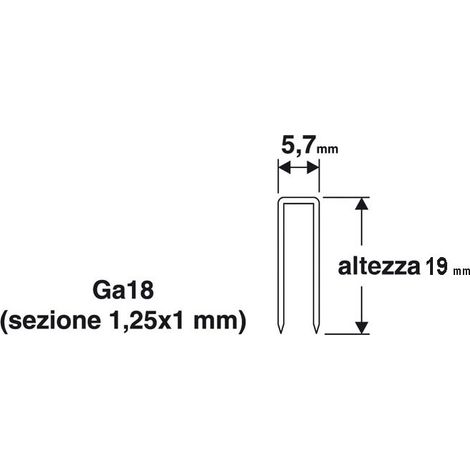 Agrafes pour agrafeuses 5,7 x 19 mm, 1000 unités, 1455545 VALEX
