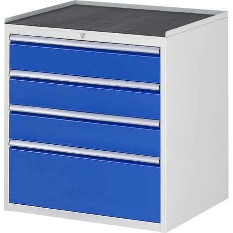 Rau Schubladenschrank m. Anti-Rutsch-Matte 4 Schubl.-XL 3x150 1x270mm (1/5)