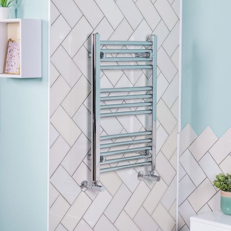 WarmeHaus Straight Chrome Heated Towel Rail 700x450mm
