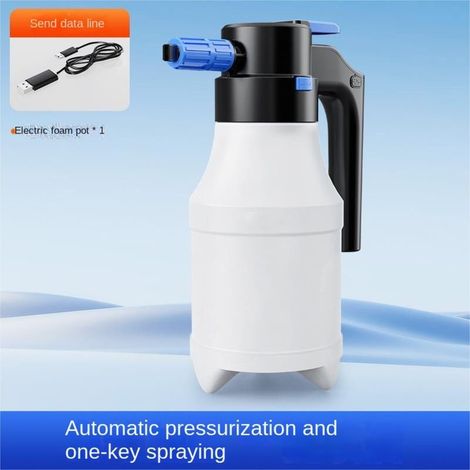 Elektrische Autowaschanlage mit Pumpe und tragbarer Schaumkanone, wiederaufladbare kabellose Schaumkanone, für die Hausreinigung. (1/5)