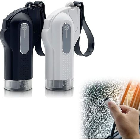 Pack de 2 marteaux d'urgence pour Voiture, Bus, Brise-vitre, Outil de Sauvetage, Coupe-Ceinture, Marteau d'urgence avec Coupe-Ceinture 2 en 1, Marteau de sécurité avec Couteau de Ceinture (1/5)