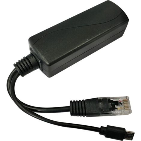 Zwei USB-PoE-Splitter, Mini-USB 48V auf 5V 2A/3A Netzteil, konform mit nationalen Standards, unterstützt das Laden von Smartphones.