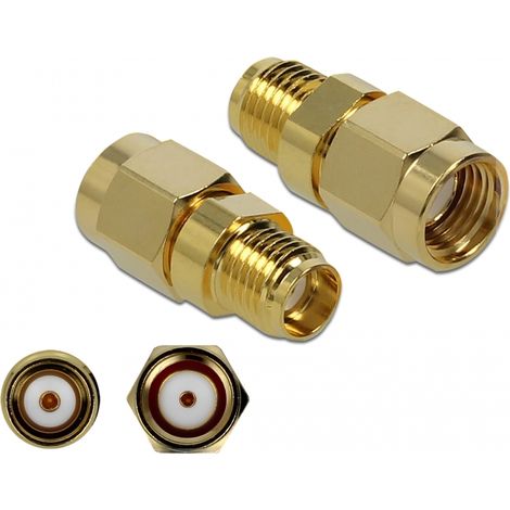 Delock Adaptador RP-SMA macho a SMA hembra 10 GHz