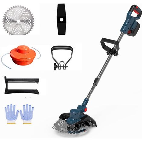 Tondeuse à Gazon électrique sans balais Tondeuse à Gazon Tondeuse à Gazon sans Fil avec 2 Piles au Lithium Enrouleur de Ligne Portable réglable (Color : Without Battery Set, Size : Small) (1/5)