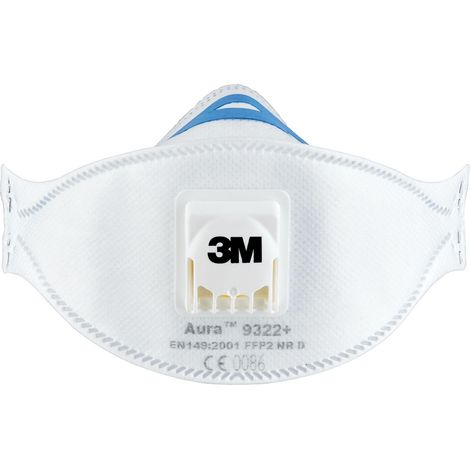 3M 9322+ Respiratore antiparticolato - bianco (2 pezzi)