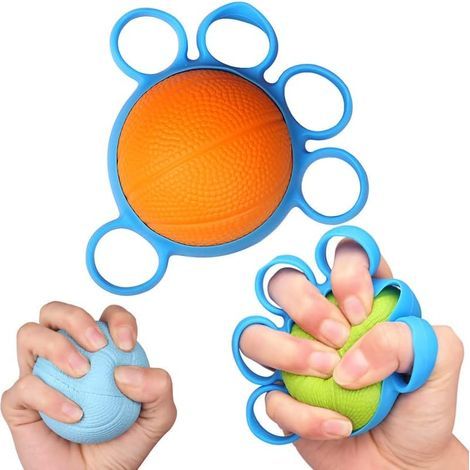 Fingertrainingsball – Griffball – Ball für manuelle Therapie – Stressabbauball – Griffkrafttrainer – Orange (1/5)