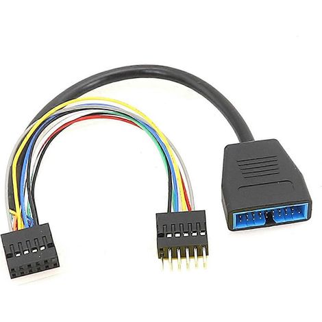 Hochgeschwindigkeits-USB-Kabel, 11-polige Buchse auf 11-poligen Stecker (19-polig), für Datenübertragung und zum Aufladen von Computern (1/5)