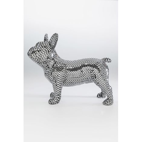 Figurine décorative Design Bulldog Disco - Miroir - Objet décoratif - Bouledogue - Décoration en Verre - Fabriquée à la Main - Pièce Unique - 36 x 45 x 19 cm (H x l x P) (1/5)