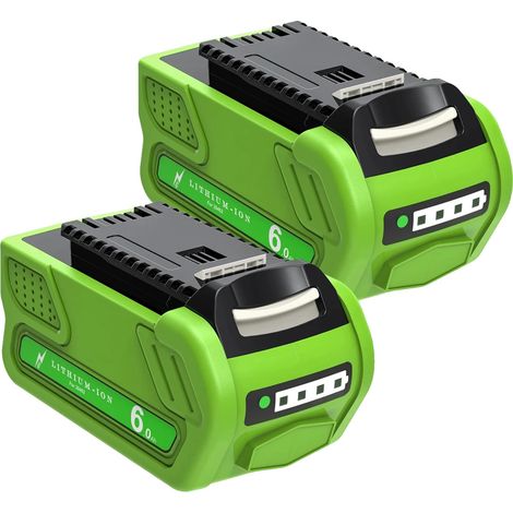 Batterie rechargeable Turpow 6.0Ah, haute capacité, compatible avec les outils Greenworks (1/2)