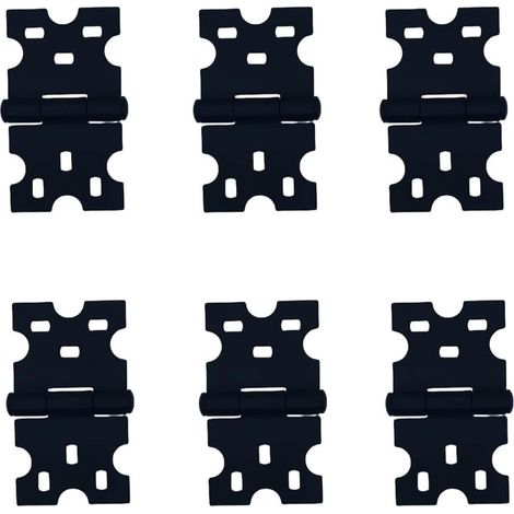 bisagras negras para armarios con tornillos, aptas para puertas pequeñas, cajones y ventanas, 6,7 x 4,1 x 0,2 cm. (1/5)