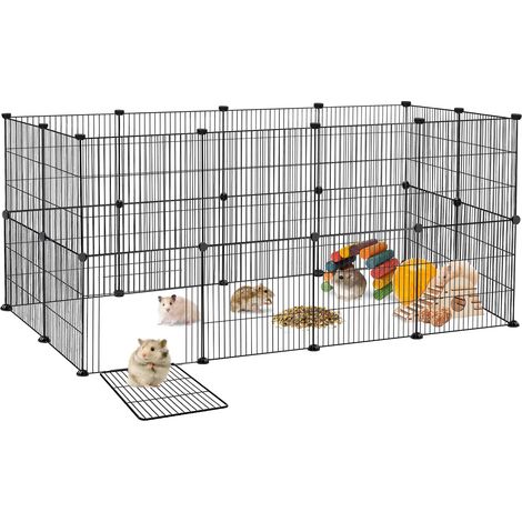 Naizy – Enclos pour chiots 142x72x72cm – Enclos extensible 24 pièces – Grille en fer antirouille – Installation DIY facile - 24Pcs