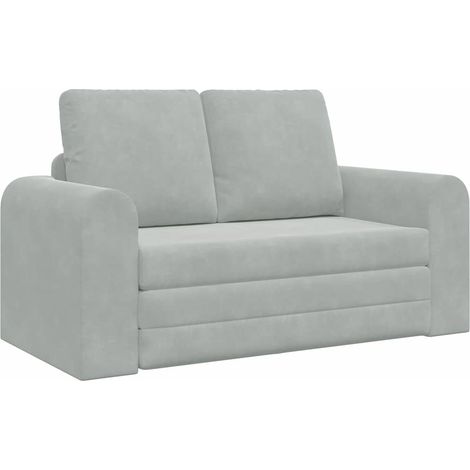 Canapé-lit，Canapé convertible Gris clair 148 x 71 x 83 cm Velours CFW26853 (1/5)