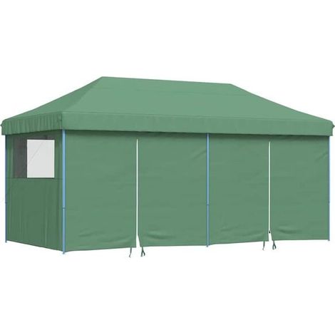 Tente de réception pliable et pliable avec 4 panneaux latéraux, verte (1/5)