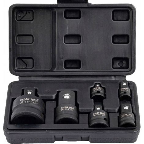 REDUCTORES DE IMPACTO PARA VASOS JUEGO DE REDUCTORES 1/4 1/2 3/4 3/8 6 PIEZAS + ESTUCHE