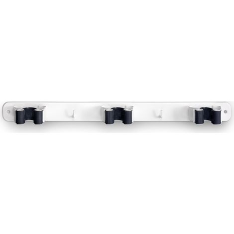 Inofix Colgador triple 3034 blanc rangement balais (1/3)