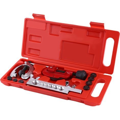 Hose Flaring Kit, 10-Piece Brake Fuel Line Flaring Repair Kit for Copper, Brass, and Thin-Walled Aluminum Pipes (1/5)