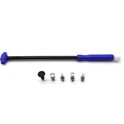 Kit per la riparazione di ammaccature senza verniciatura, 7 pezzi, martello in fibra di carbonio con 6 punte di ricambio per riparazioni auto fai da te. (1/5)