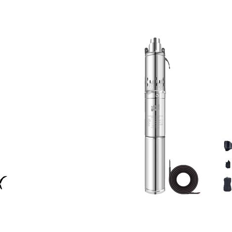 Pompe à eau solaire, débit de 2000L/H, capacité de puits profonds, 750W 48-60VDC (1/2)