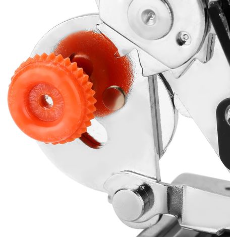 Kräuselfuß-Adapter, rosa, für Nähmaschinen mit niedrigem Bund, Zubehör für Kräuselfuß, Modell 15 Stiche, Metall mit Kräuselfuß (1/5)