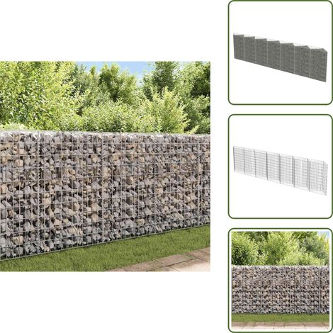 Gaviones decorativos - vidaXL Muro de gaviones de acero 450x30x100 cm - Muro de rocas