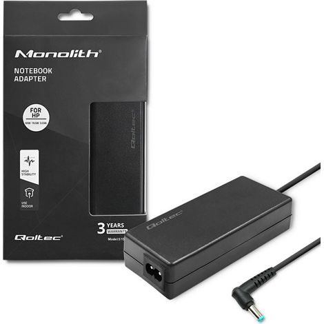 Qoltec HP Laptop-Netzteil 65 W 19,5 V 3,33 A 4,5 x 3,0 + Pin Schlank (1/5)