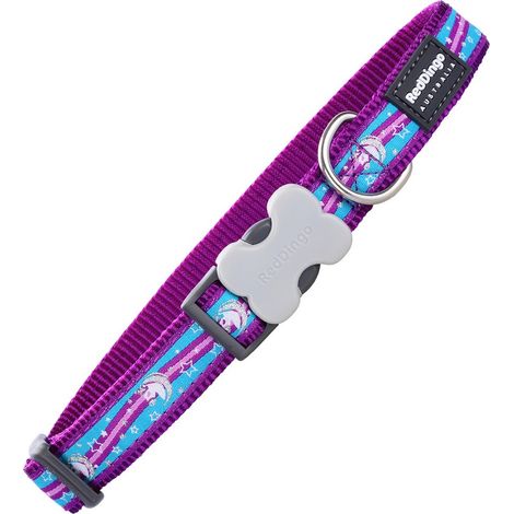 Collar para Perro Red Dingo Style Morado Unicornio (2,5 x 41-63 cm)
