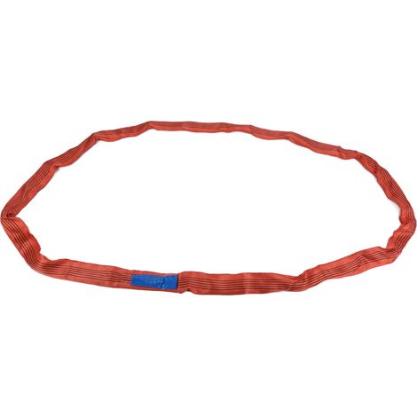 Élingue ronde 5T en polyester, boucle sans fin pour levage, sangle de grue 75mm x 2m, accessoires de manutention robustes (1/5)