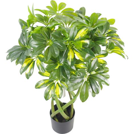 70cm Artificial Twisted Stem Gold Capella Arboricola Artificial Plant Bonsai Bush (1/2)