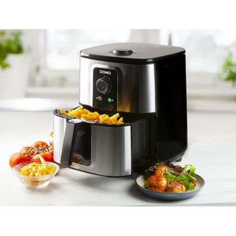 XXL Heißluftfritteuse Edelstahl, mit Timer 5,5 Liter 1800Watt (1/5)