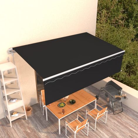 Auvent rétractable Store banne Marquise automatique avec store 5x3 m Anthracite NDTN8970510 (1/5)