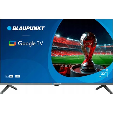 BLAUPUNKT 32 ZOLL LED FULL HD GOOGLE TV DVBT T2 HEVC RAHMENLOSER Fernseher