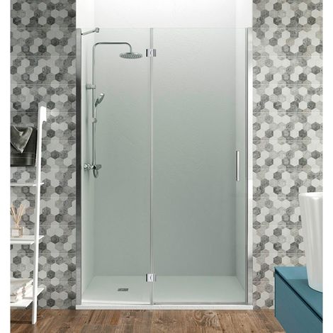 Mampara GLASS COMBI D, cierre perfil imán  Medidas de fijo y puerta: Rango 85-90 cm   Fijo 20 cm + Puerta 65 cm (1/5)