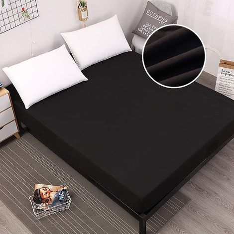 Drap de signalisation imperméable, drap de lit, noir (1/5)