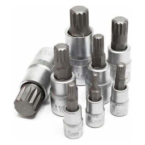 Jeu de douilles XZN Denture multiple 8 Pièces M4 - M16 (1/3)