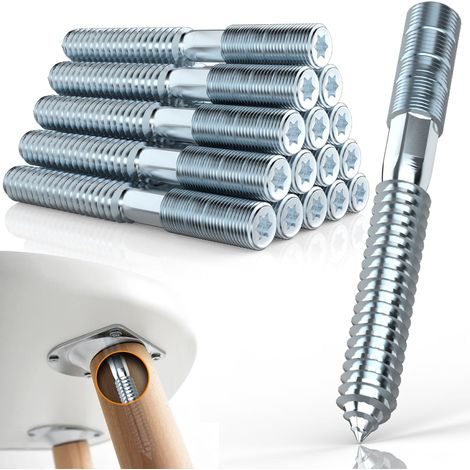 12 Pièces Vis Double Filetage M8x50mm Vis de Fixation M8 (1/5)