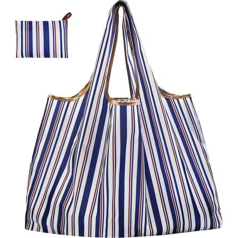 Sac Courses Pliable, Sac Cabas Grande, Tote Bag Sacs Tissu à Provisions Réutilisable, Sacs Pliables Grocery Shopping Bag pour Extérieur Voyage, 53 X 66 cm (1/5)