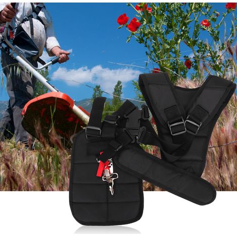 Harnais d'épaule double, panneau de protection pour débroussailleuse, coupe-bordures, ceinture rembourrée (1/5)