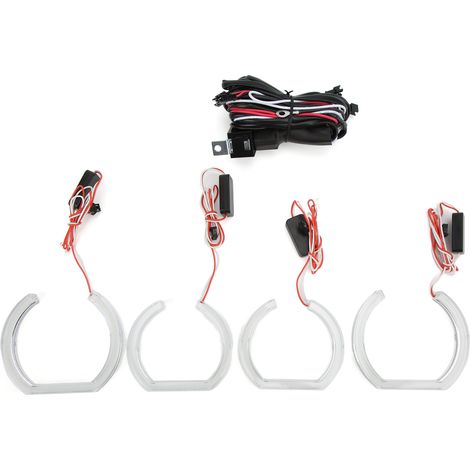 Kit phare LED blanc angel eyes style DTM pour remplacement de phare xénon E82 E88 E87 E81 2008‑2011 (1/5)