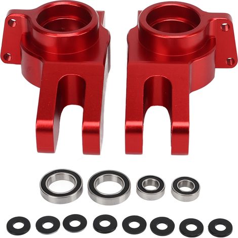 Lot de 2 Porte-fusée Arrière Aluminium Haute Résistance pour Voiture RC ARRMA 1/7 1/8, Support Essieu Robuste Teinte Unie Rouge (1/5)