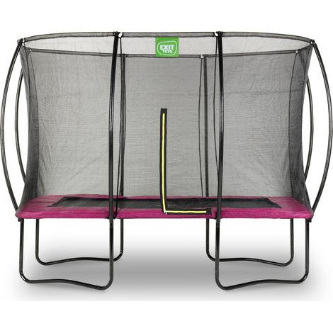 Trampoline Silhouette rectangulaire 214 x 305 cm Rose - Exit Toys (1/10)