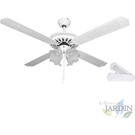 Ventilador de Techo Orbegozo 132 cm 60W Luz LED 4 Palas Reversibles Blanco Estilo Moderno y Funcional (1/2)