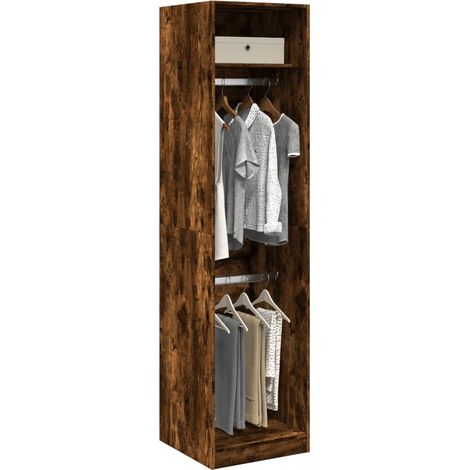 Kleiderschrank Räuchereiche 50x50x200 cm Holzwerkstoff (1/5)
