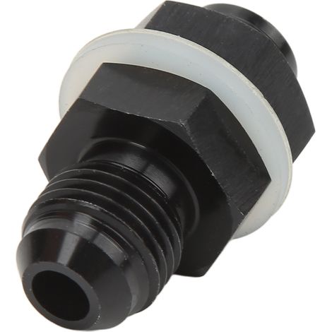 Raccord de cloison pour pile à combustible avec rondelle PTFE, connecteur en alliage d'aluminium 6061-T6 anodisé noir pour la plupart des fluides AN6 (1/5)