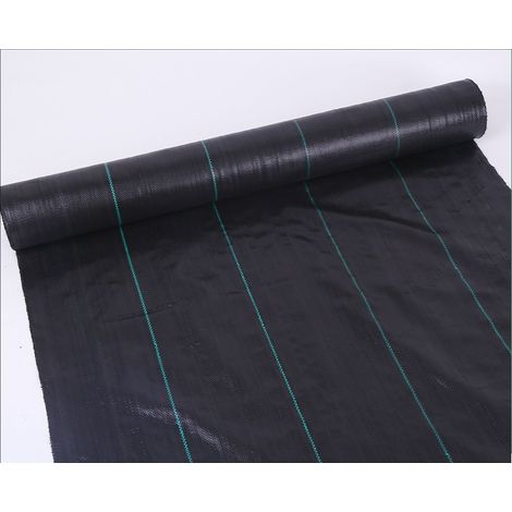 Toile De Paillage - Geotextile Tissé En Polypropylène 100 G/M² - Résistant Aux UV - Perméable À L'Eau - Anti-Mauvaises Herbes - 2 M X 10 M (1/5)
