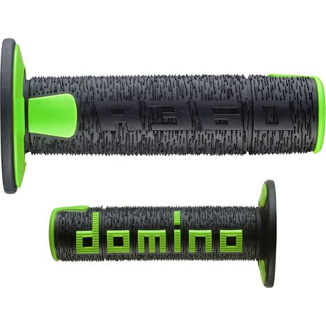 Puños Domino OFF road NUEVOS laminados de dos componentes negro/verde